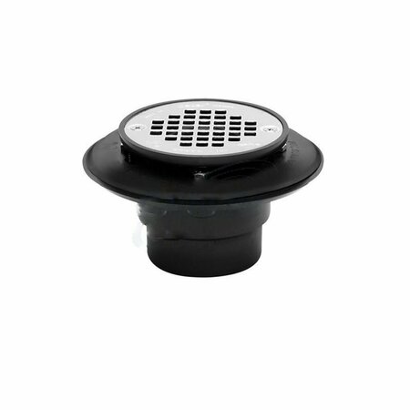 AMERICAN IMAGINATIONS 2 in. Stainless Steel-Plastic Black-Chrome Shower Drain AI-37798